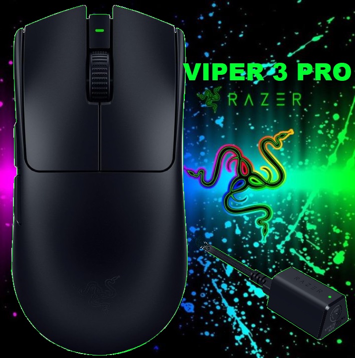 Razer Viper V3 Pro Wireless Esports Gaming Mouse: Symmetrical – 54g Lightweight – 8K Polling – 35K DPI Optical Sensor – Gen3 Optical Switches – 8 Programmable Controls – Black