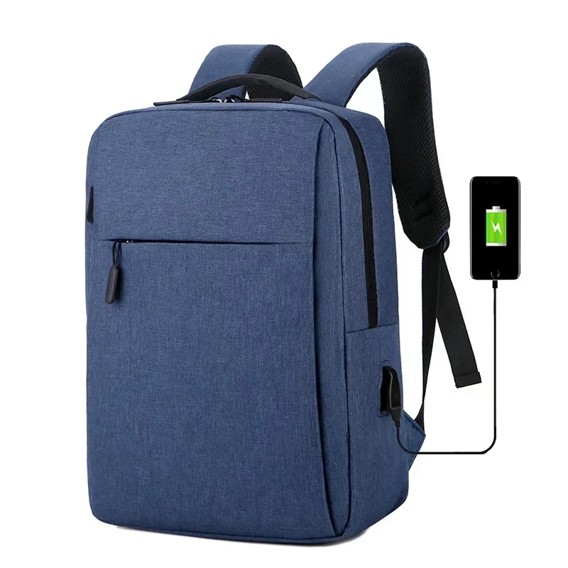 Business Slim Formal Laptop Backpack for up to 15.6 Inch – Durable Oxford Textile – USB Charging Port – Organized Compartments – Waterproof – Heavily Padded for Sensitive Electronics Impact Protection – BLUE