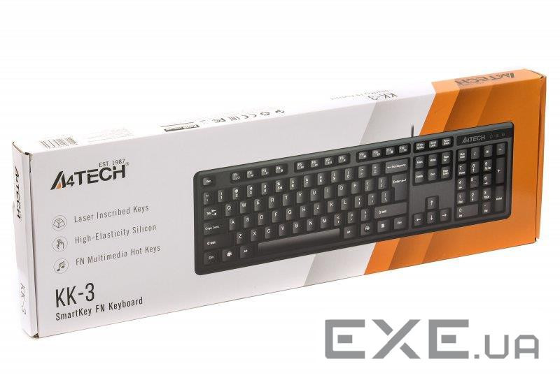 A4TECH KK-3 Multimedia FN Keyboard USB +ARABIC
