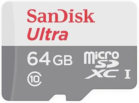 SanDisk Ultra Lite 64GB microSDXC UHS-I Card – Up to 100MB/s Read Speed, Class 10, Drop-Proof, FHD Video-Ready, for Smartphones & Tablets