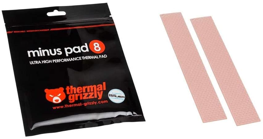 Thermal Grizzly Minus Pad 8 Thermal Pad, 120 × 20 × 0.5 mm, 2-Pack