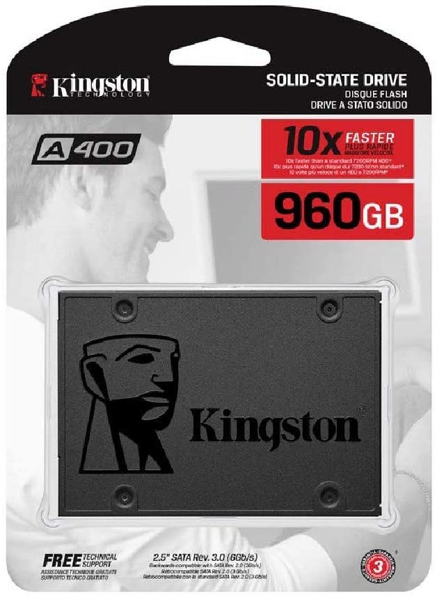 Kingston 960GB A400 SATA3 2.5″ SSD SA400S37/960G