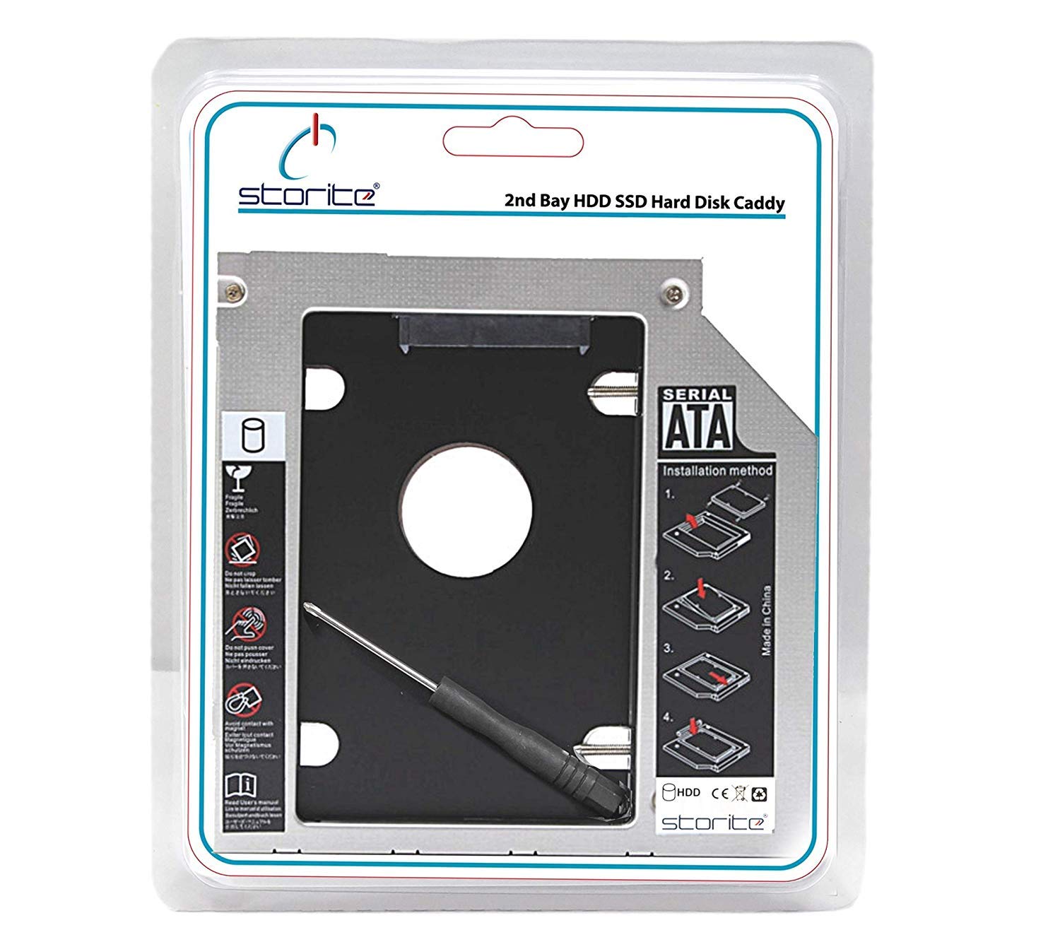 SATA 2nd 2.5-inch Hard Drive Caddy for 12.7mm Universal CD/DVD-ROM