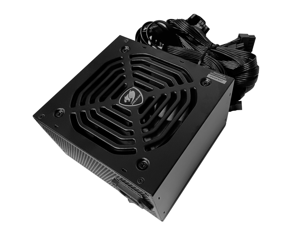 Cougar SXC 650 Power Supply 650W With 180–240VAC Input, 80 Plus 230V EU Efficiency, High-Amperage 54.2A 12V Rail, Full DC Output, Non-Modular | BLACK